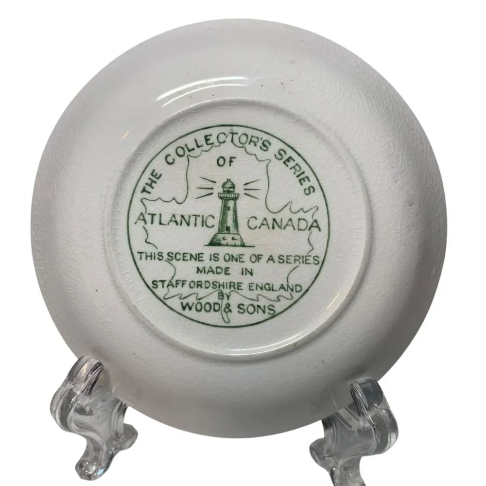 Vintage Wood & Sons Green Transferware Bridge Image 4.25